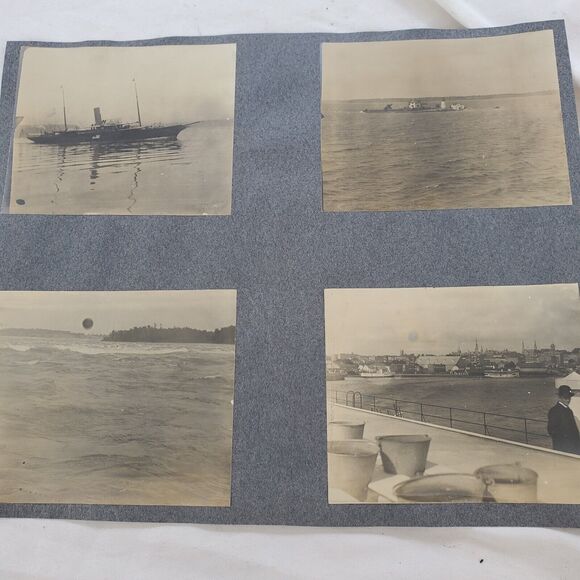 Antique Photos Seaside Boardwalk Shops Donkey Steamboat Island Cityscape Ocean - Picture 2 of 11